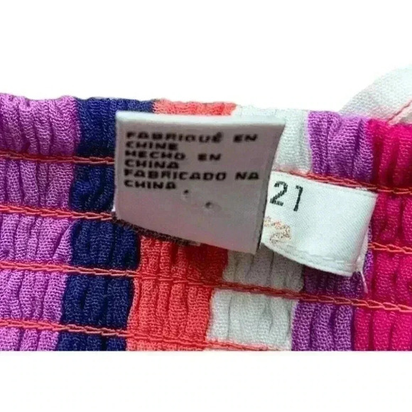 Forever 21 Contemporary Womens Beachy  Rainbow Multicolor Maxi Dress Size Small - Picture 8 of 8